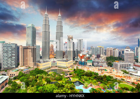 Skyline von Kuala Lumpur, Malaysia. Stockfoto