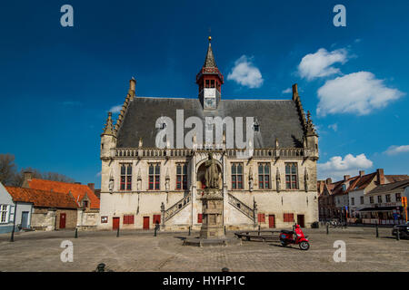 Rathaus, Damme, West-Flandern, Belgien Stockfoto