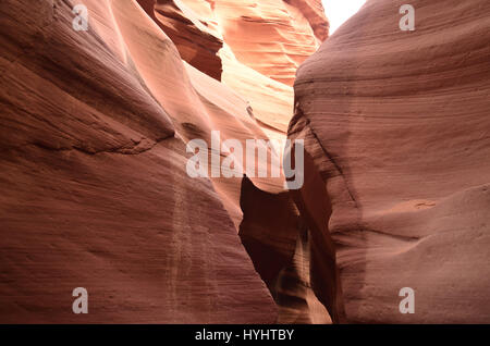 Der Antelope Canyon schöne rote Felswände in Arizona. Stockfoto