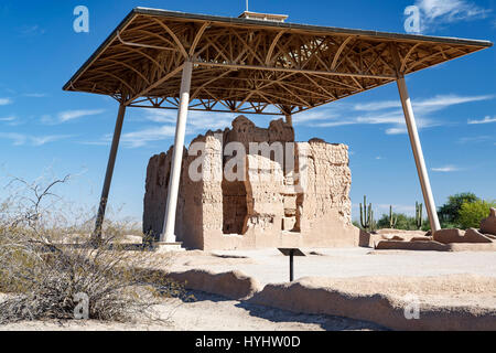 Großes Haus, Casa Grande Ruins National Monument, Arizona USA Stockfoto