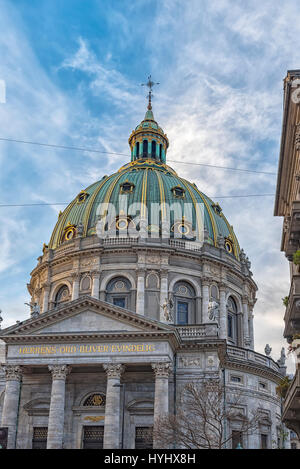 Frederik es Kirche im Volksmund bekannt als The Marble Church ist eine evangelisch-lutherische Kirche in Kopenhagen, Dänemark. Stockfoto