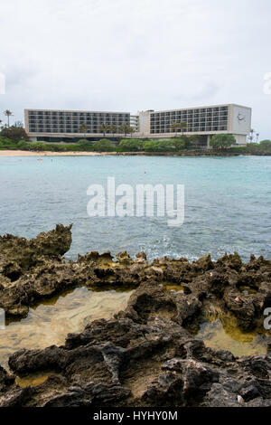 TURTLE BAY, OAHU, HAWAII - 19. Februar 2017: Rückseite des berühmten Turtle Bay Resort auf der Nordküste von Oahu Hawaii. Stockfoto