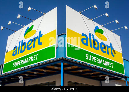 Albert Zeichen Logo, Supermarkt, Tschechische Republik Stockfoto