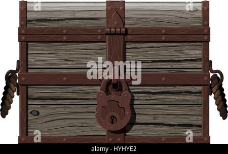 Alte rostige Truhe Stock Vektor