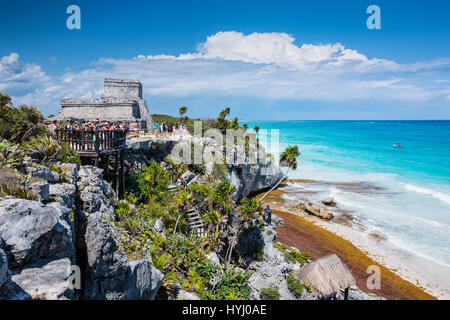 Maya-Ruinen in Tulum, Mexiko Stockfoto