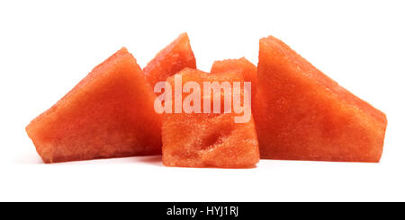 Isolierte Wassermelone Slice. Frische Wassermelone auf weißem Hintergrund. Stockfoto