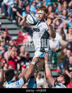 Sarazenen Vs Glasgow Warriors Stockfoto