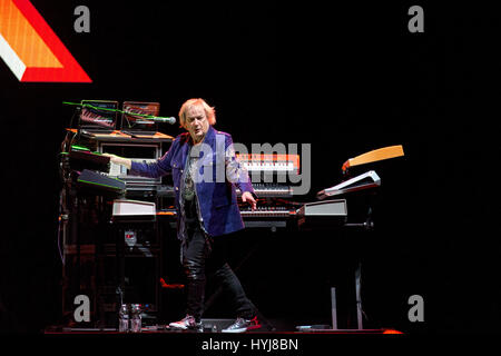 Madison, Wisconsin, USA. 28. März 2017. GEOFF DOWNES von Asia bei Alliant Energy Center Center in Madison, Wisconsin Credit: Daniel DeSlover/ZUMA Draht/Alamy Live-Nachrichten Stockfoto