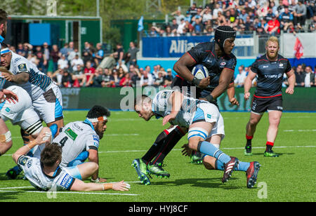 Sarazenen Vs Glasgow Warriors Stockfoto