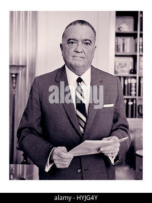 J Edgar Hoover Direktor des FBI in den 1960er Jahren in den Vereinigten Staaten von Amerika Stockfoto