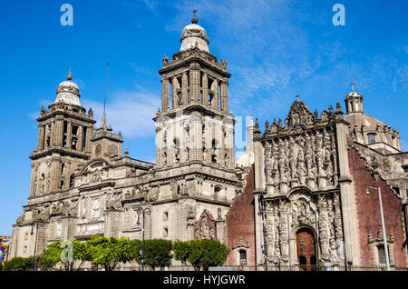 Detailansicht der Kathedrale Metropolitana in Mexiko-Stadt, Mexiko Stockfoto