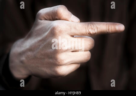 American Sign Language (ASL) ist die vorherrschende Gebärdensprache der Gehörlosen Gemeinschaften in den Vereinigten Staaten und den meisten anglophonen Kanada. Stockfoto