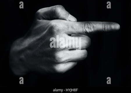 American Sign Language (ASL) ist die vorherrschende Gebärdensprache der Gehörlosen Gemeinschaften in den Vereinigten Staaten und den meisten anglophonen Kanada. Stockfoto