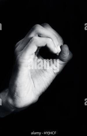 American Sign Language (ASL) ist die vorherrschende Gebärdensprache der Gehörlosen Gemeinschaften in den Vereinigten Staaten und den meisten anglophonen Kanada. Stockfoto