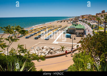 La Carihuela Strand, Torremolinos. Provinz Malaga Costa del Sol Andalusien Südspanien, Europa Stockfoto