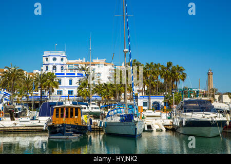 Marina. Puerto Deportivo, Estepona. Provinz Malaga Costa del Sol Andalusien Südspanien, Europa Stockfoto