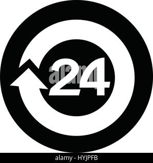 rund um die Uhr Symbol Stock Vektor