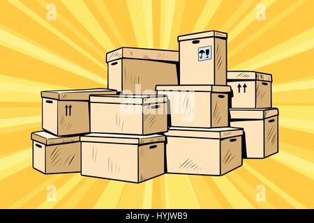 Kartons für die Verpackung Stock Vektor