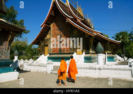 Der Baum des Lebens an Wat Xieng Thong, Luang Prabang Stockfoto