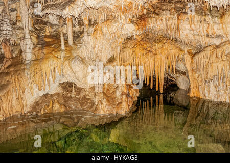 Emerald Lake in Demanovska Cave of Liberty, Slowakei Stockfoto