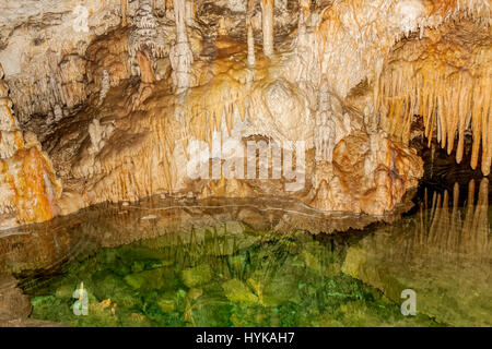 Emerald Lake in Demanovska Cave of Liberty, Slowakei Stockfoto