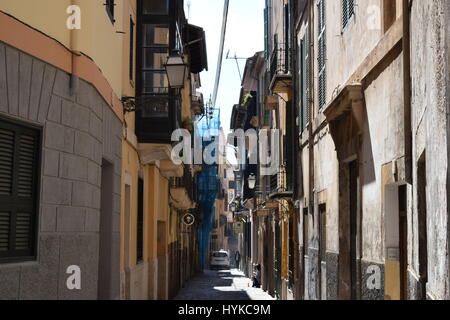 Beeindruckende kulturelle Gasse, Spanien, Balearen, Palma De Mallorca Stockfoto