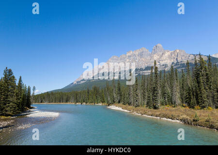 Bow River im Banff Nationalpark, Alberta Kanada Stockfoto