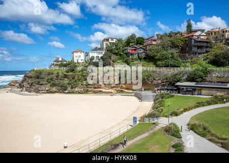 Tamarama Beach und Tamarama Park im östlichen Vororten Sydneys, New-South.Wales, Australien Stockfoto