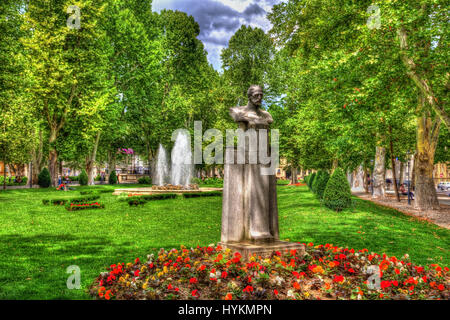 Zrinjevac Park auf dem Nikola Subic Zrinski-Platz in Zagreb Stockfoto