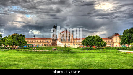 Park vor dem Bahnhof Zagreb - Kroatien Stockfoto