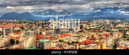 Blick von der Burg - Slowenien Ljubljana Stockfoto