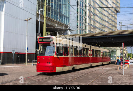 Alte Straßenbahn in den Haag, Niederlande Stockfoto