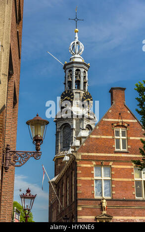 Ansicht der Munttoren, einem Turm in Amsterdam Stockfoto