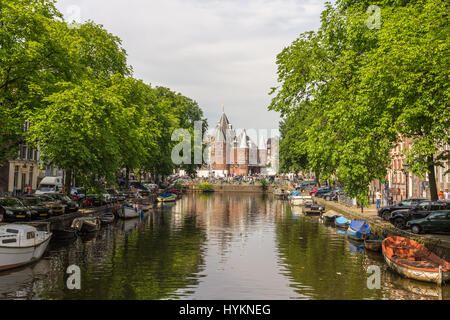 Die Waag (wiegen Haus) in Amsterdam Stockfoto