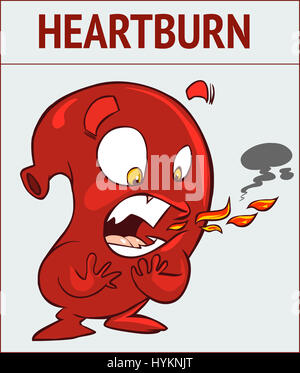 Speichern Download Vorschau Vector Illustration einer Magen Zeichentrickfiguren Stockfoto
