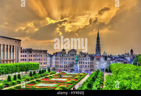 Dramatischen Sonnenuntergang über Brüssel - Belgien Stockfoto