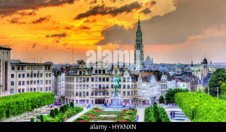 Dramatischen Sonnenuntergang über Brüssel - Belgien Stockfoto