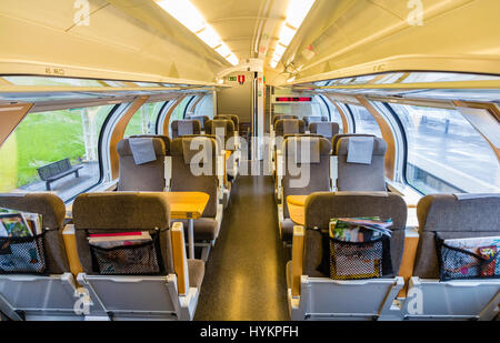 Innere des Schweden s-Bahn, Oberdeck Stockfoto