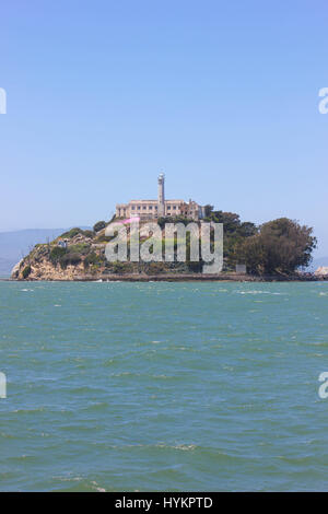 Gefängnis von Alcatraz. Das Gefängnis wurde Heimat einiger der berüchtigtsten Verbrecher des Tages; nämlich Al Capone. Stockfoto