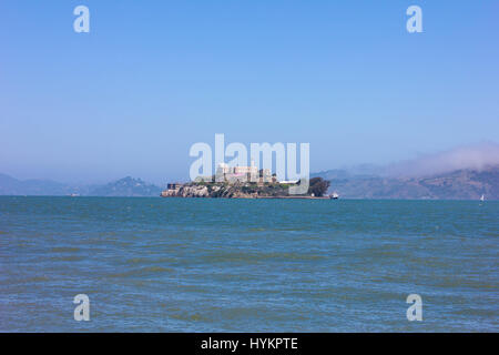 Gefängnis von Alcatraz. Das Gefängnis wurde Heimat einiger der berüchtigtsten Verbrecher des Tages; nämlich Al Capone. Stockfoto