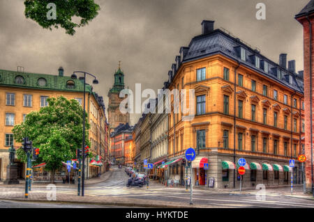 Stadtzentrum von Stockholm - Schweden Stockfoto