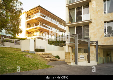 Perth Luxus Dienstwohnung, Western Australia. Abendstimmung. Stockfoto