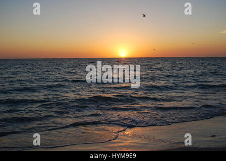 Sonnenuntergang auf Anna Maria Island in Florida Stockfoto