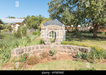 PHILIPPOLIS, Südafrika - 21. März 2017: The Emily Hobhouse Denkmal in Philippolis, die älteste Stadt in der Provinz Free State Stockfoto