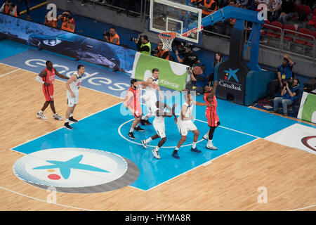 Vitoria, Spanien - 19. Februar 2017: Fernando Buesa Arena ...