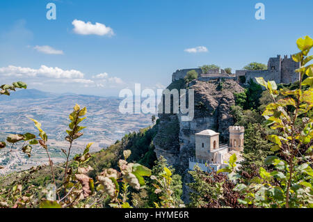 Landschaft von Erice, Provinz von Trapani auf Sizilien, Italien. Stockfoto