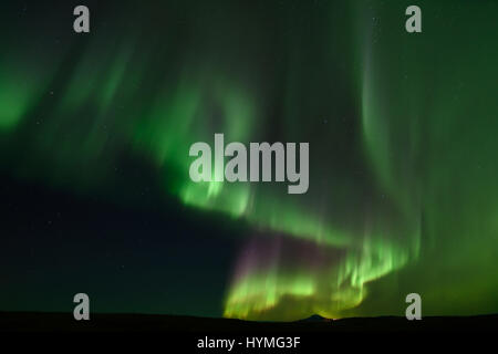 Aurora Borealis vom Hotel Ranga in Südisland Stockfoto