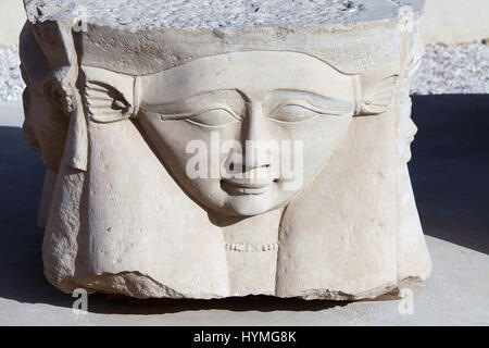 Tempel der Göttin Hathor in Dendera in Oberägypten Stockfoto