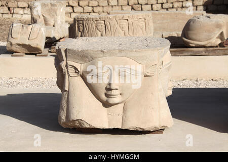 Tempel der Göttin Hathor in Dendera in Oberägypten Stockfoto