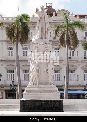 Jose Marti Denkmal, ein nationaler Held von Kuba im Central Park, Havanna, jungen Stockfoto